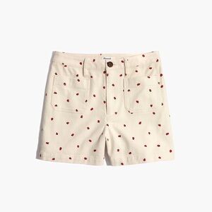 Madewell Emmett Shorts in Fresh Strawberries, Size 23